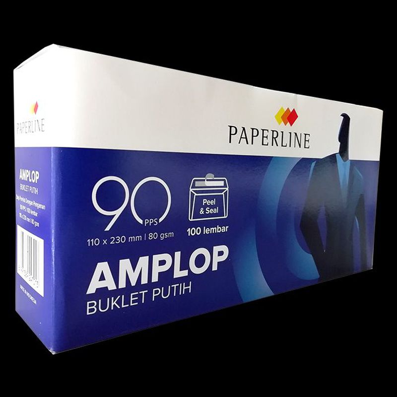 Amplop putih paperline 110 x 230 mm 80 gsm